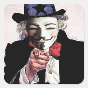 Anonymous wants YOU Square Sticker