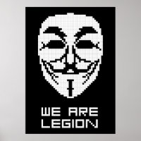 Anonymous We Are Legion Pixel Art