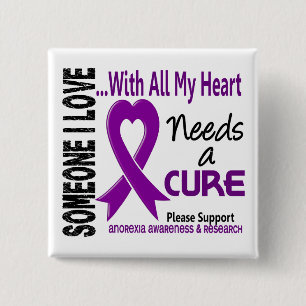Anorexia Needs A Cure 3 15 Cm Square Badge