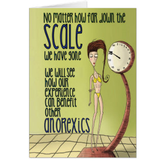 'Anorexic Scale' Funny Sobriety Card