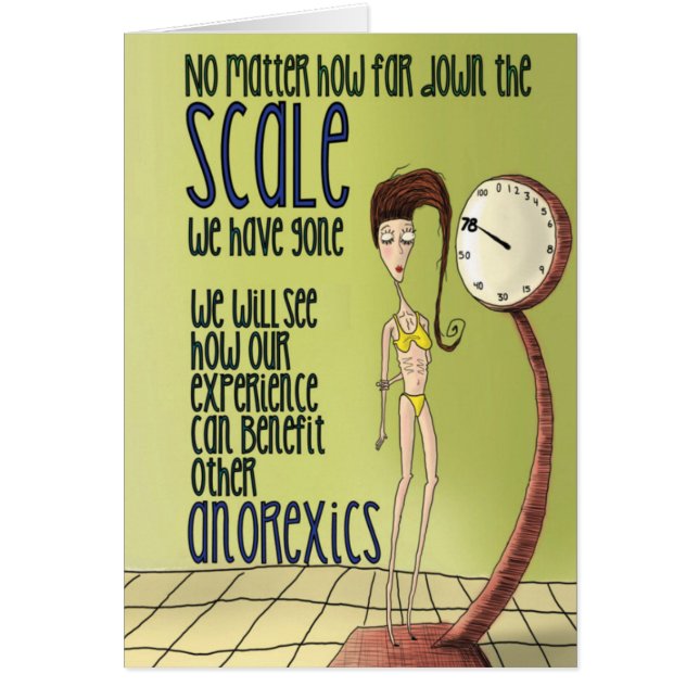 'Anorexic Scale' Funny Sobriety Card (Front)