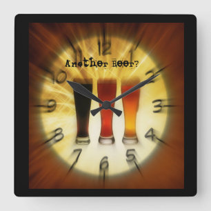 Another Beer Square Wall Clock