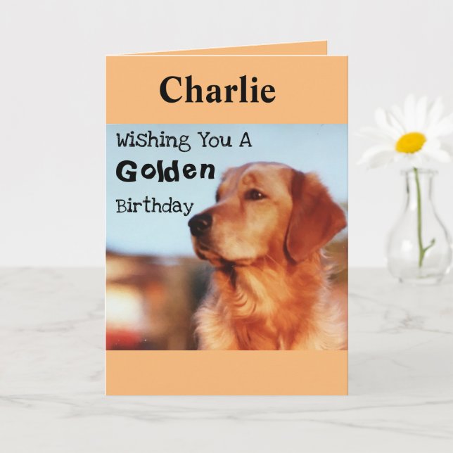 Another Birthday? Golden Years Retriever Card (Small Plant)