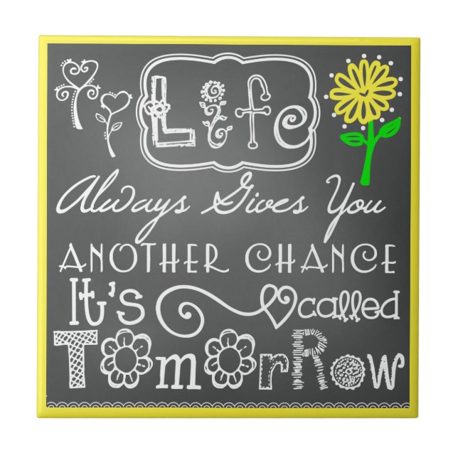 Another Chance Chalkboard Look CeramicTile Ceramic Tile (Front)