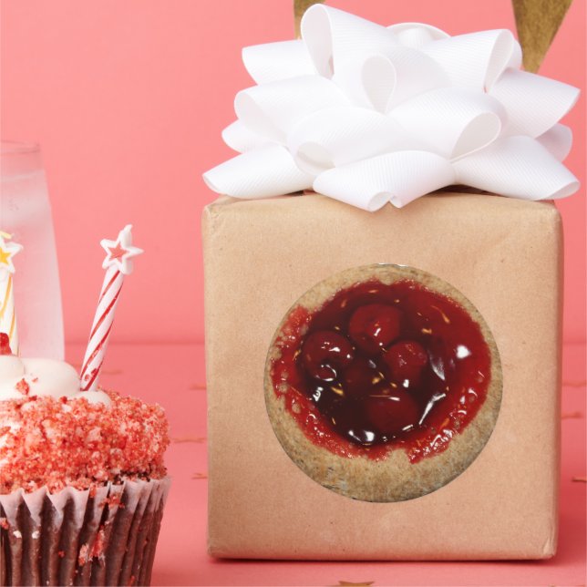 Another Cherry Kolache Classic Round Sticker (Party)