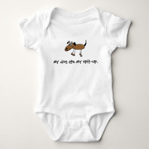 another dog, my dog ate my spit-up. baby bodysuit