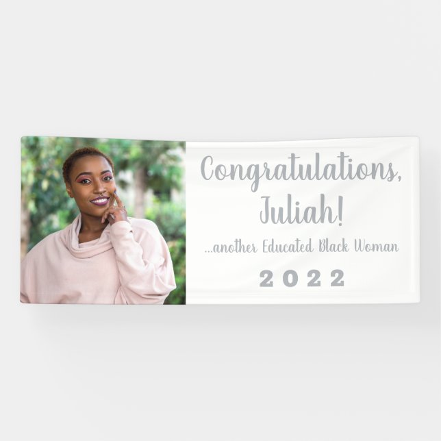 Another Educated Black Woman 2022 Graduation Photo Banner (Horizontal)