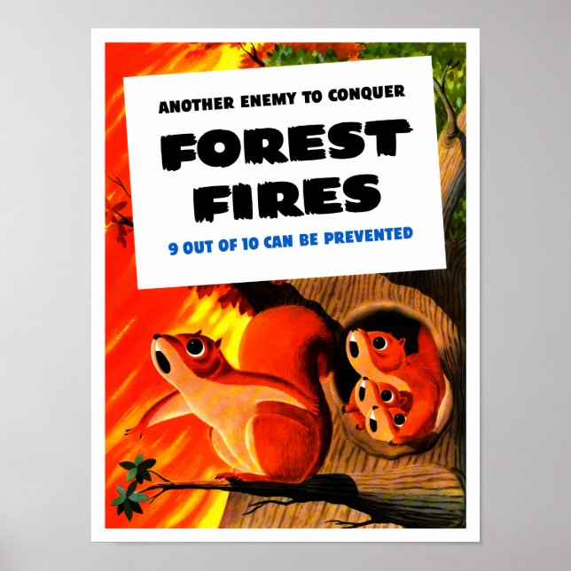 Another Enemy To Conquer Forest Fires -- WWII Poster (Front)