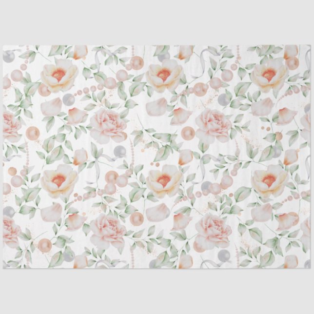 Another Flower and Bird Series Design 17 Tissue Paper (Front)