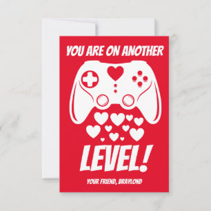 Another Level Video Game Valentines Day Card