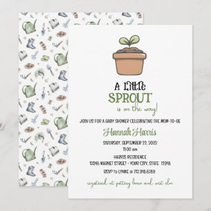 Another Little Sprout on the Way Baby Invitation