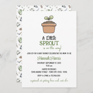 Another Little Sprout on the Way Baby Invitation