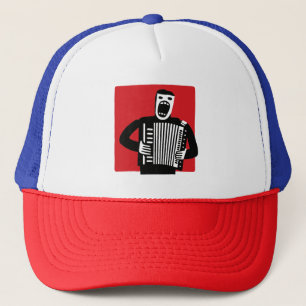 another loudly screaming accordion player trucker hat