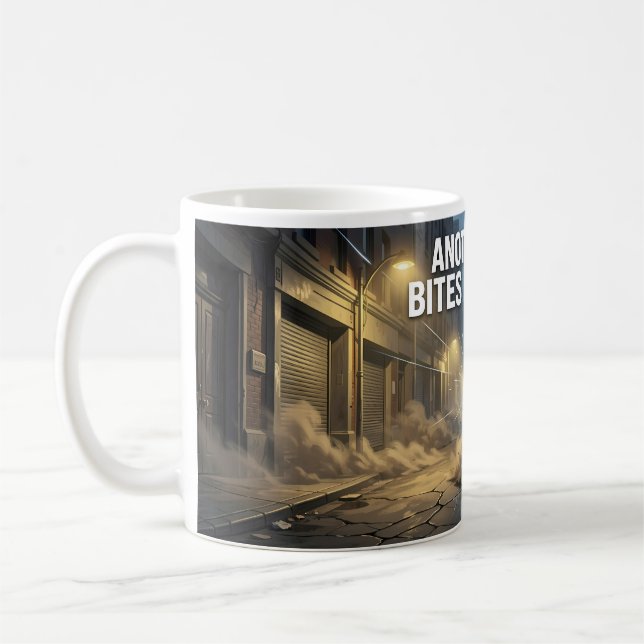 Another One Bites the Dust Urban Noir Mug (Left)