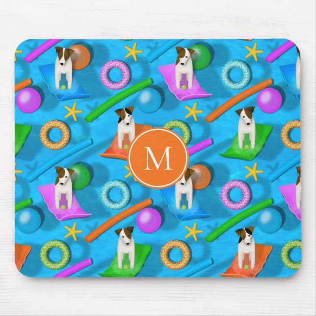 another Parson Jack Russell Terrier pool party Mouse Pad (Front)