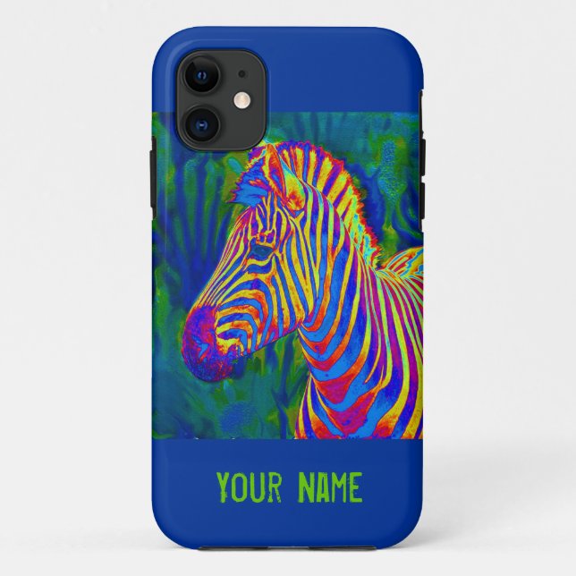 another psychedelic zebra Case-Mate iPhone case (Back)