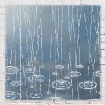 Another Rainy Day Painting Faux Canvas Print<br><div class="desc">Painting of refreshing rain falling into puddles for those who love a bit of wet weather,  storms and monsoons.</div>