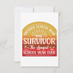Another School Year Survivor Funny School RSVP Card