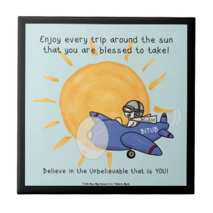 Another Trip Around the Sun Ceramic Tile