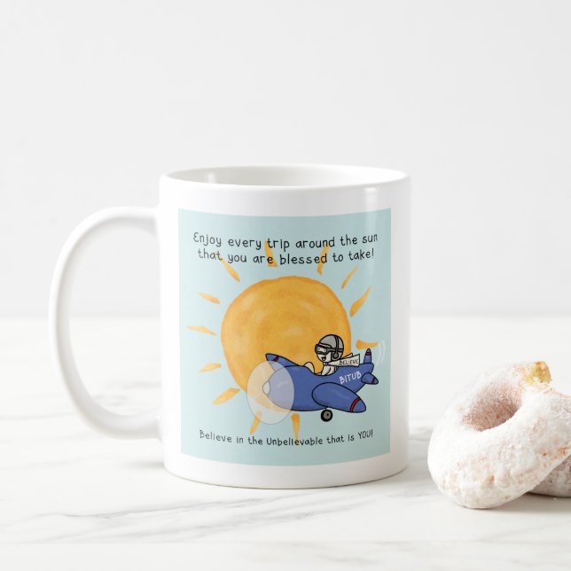 Another Trip Around the Sun Coffee Mug (With Donut)