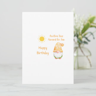Another Trip Around the Sun Gnome Birthday Card