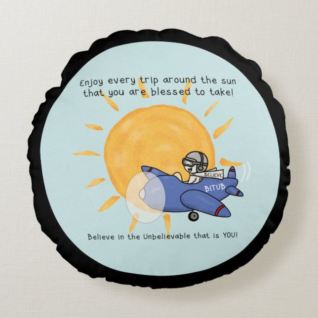 Another Trip Around the Sun Round Cushion (Front)