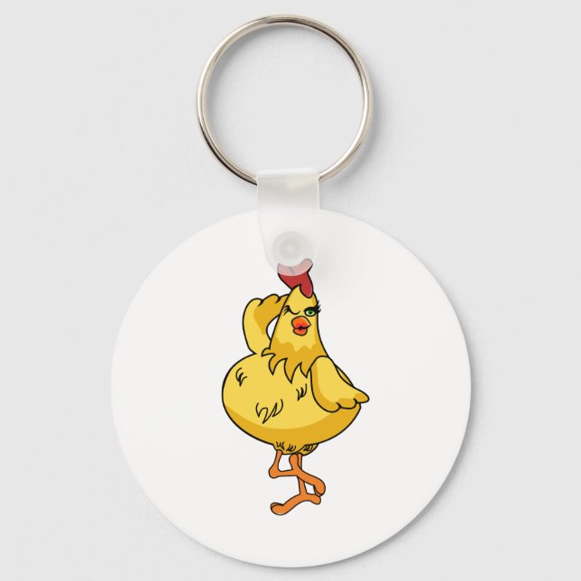 Another very silly Chicken Key Ring (Front)