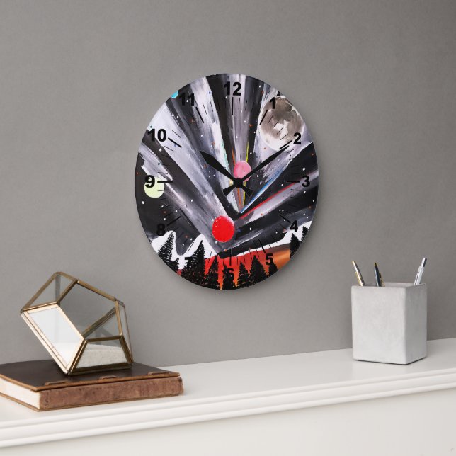 Another World Painting by Alfred Fox Large Clock (Office)