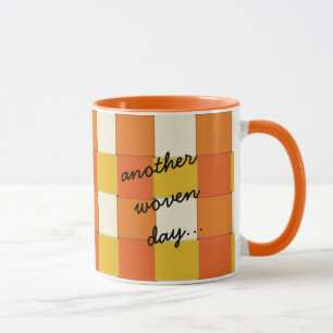 Another Woven Day Orange and Yellow Mug