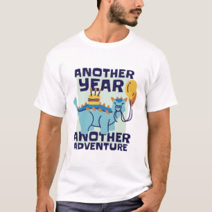 Another Year Another Adventure Funny Dinosaur T-Shirt