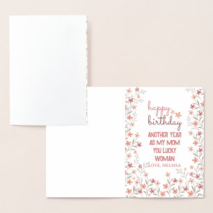 Another Year As My Mum You Lucky Woman Foil Card