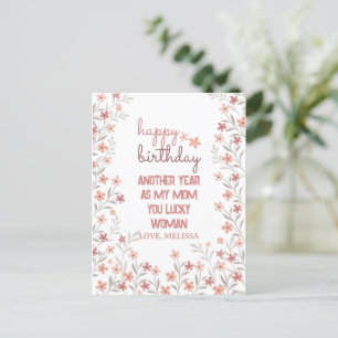 Another Year As My Mum You Lucky Woman Postcard