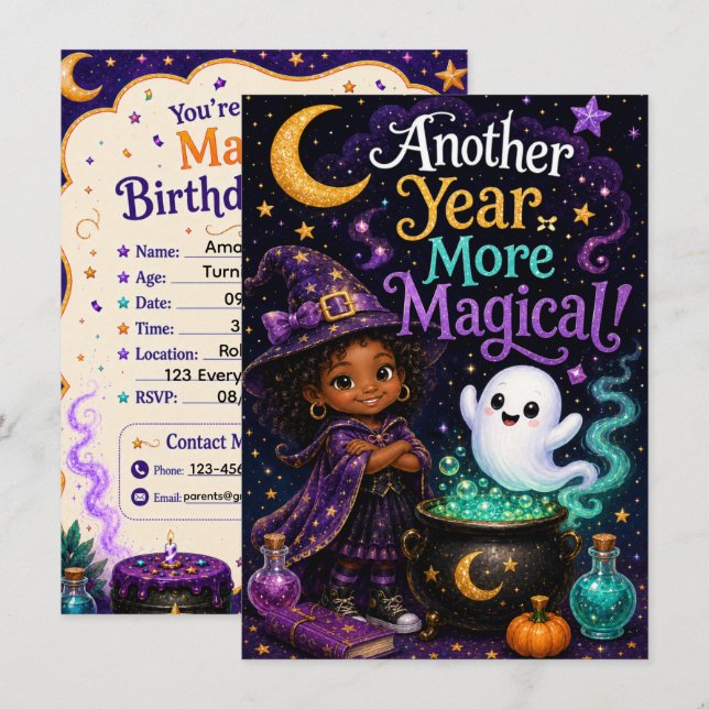 Another Year More Magical  Invitation (Front/Back)