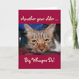 Another year older - big whoopee do birthday card