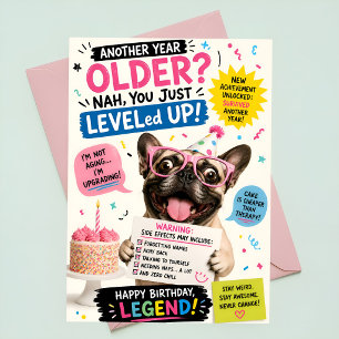 Another Year Older? Nah, You Just Levelled Up! Card