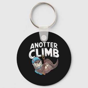 Anotter Climb - Funny Climbing Pun Otter Climber Key Ring