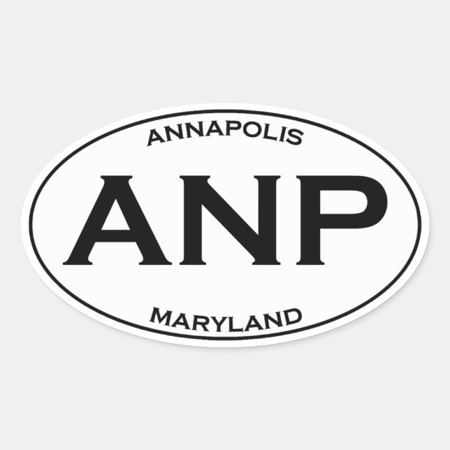 ANP - Annapolis Maryland Oval Sticker (Front)