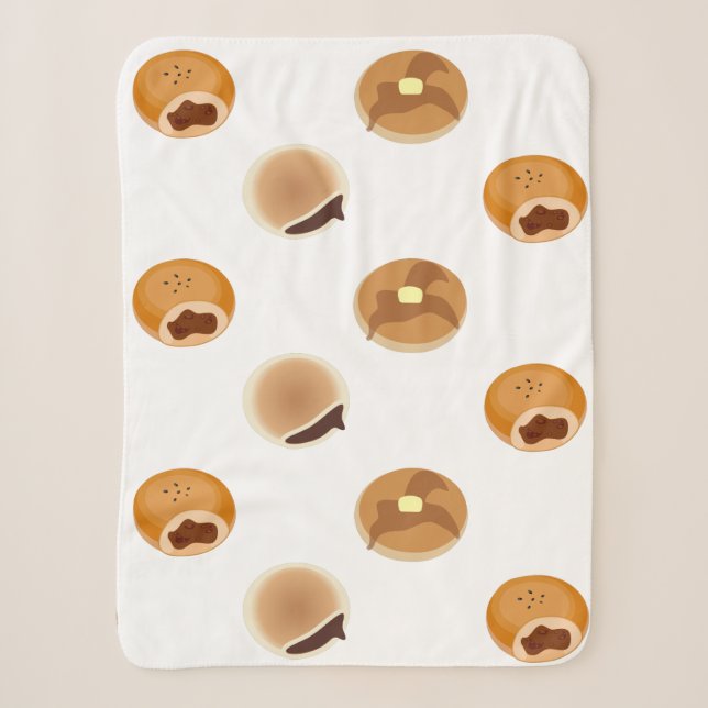 Anpan,Hotteok,Pancake Sherpa Blanket (Front)