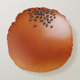Anpan Japanese Sweet Bean Filled Bread Snack  Round Cushion