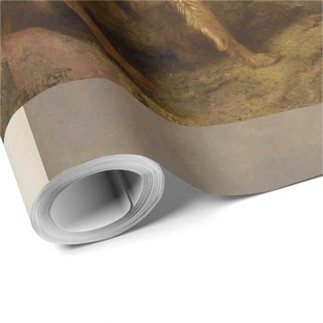 Ansdell Winter Shooting Hares and Ptarmigan Wrapping Paper (Roll Corner)