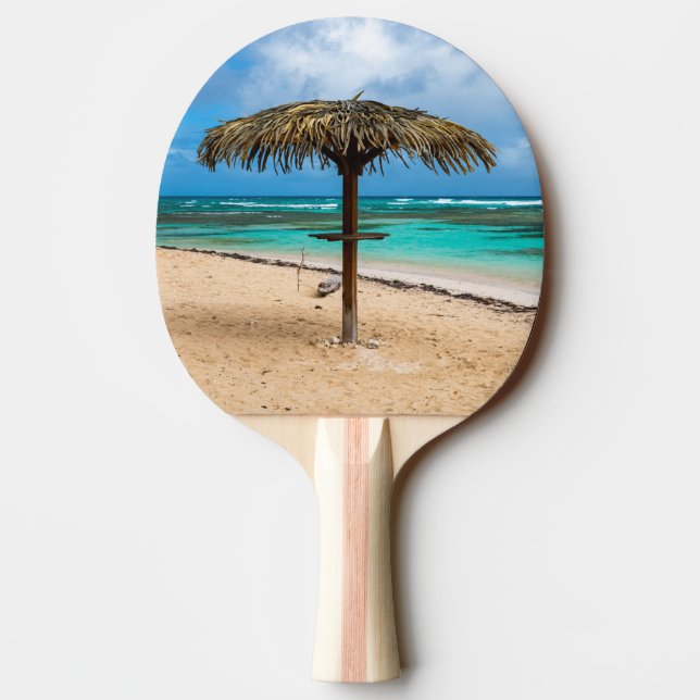Anse des Rochers beach Ping Pong Paddle (Back)