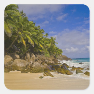 Anse Victorin Beach 4 Square Sticker