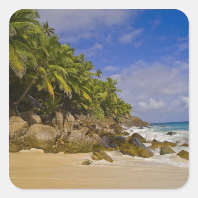 Anse Victorin Beach 4 Square Sticker (Front)