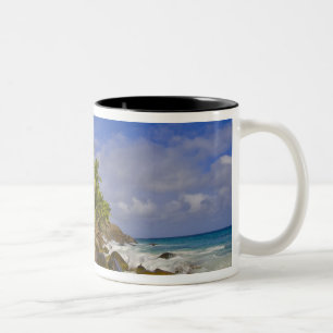 Anse Victorin Beach 4 Two-Tone Coffee Mug