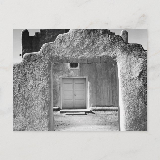 Ansel Adams - Church Entrance - New Mexico Postcard (Front)