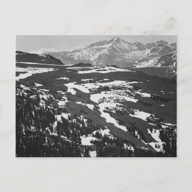 Ansel Adams - Long's Peak Rocky Mountain Postcard (Front)
