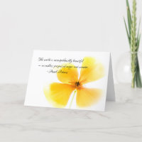 Ansel Adams quote with an Orange Poppy Note Cards