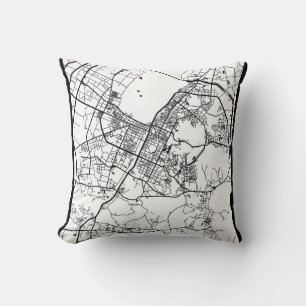Anshan China City Map Cushion