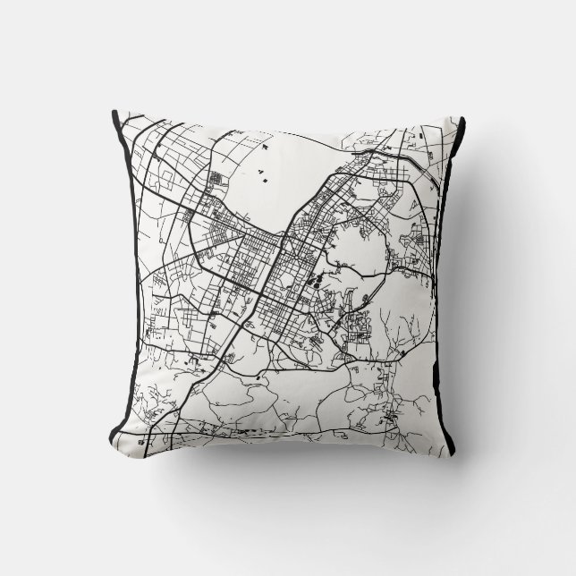 Anshan China City Map Cushion (Front)