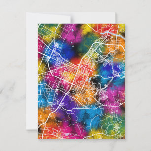 Anshan China City Map Postcard